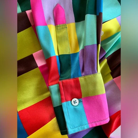 DOLCE & GABBANA fitted silk satin button down shirt blouse. Pristine. Sz 38 - Picture 9 of 9